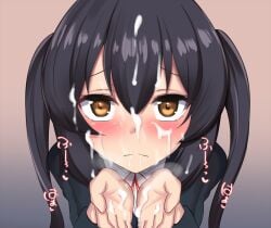 1girls artist_request azusa_nakano_(k-on!) cum k-on! tagme