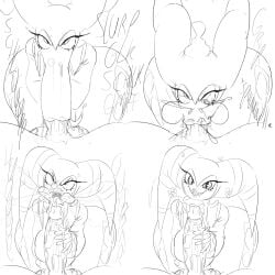 big_ass blowjob blowjob_face buttbuttthenobelbutt cum cum_in_mouth grinning_at_viewer nights nights_into_dreams onomatopoeia tagme