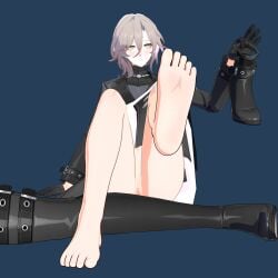 boots feet female_only foot_fetish foot_focus footwear honkai:_star_rail kuchiba_(honkai:_star_rail) no_panties soles