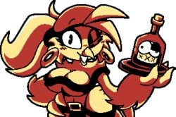 1girl 2026 bobberbobman breasts female female_only five_nights_at_frickbears five_nights_at_frickbears_3 oc original_character pixel_(artwork) pixel_art thighs tipsy_bird_(frickbears_3) transparent_background transparent_png