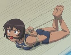 ai_generated azumanga_daiou bondage hogtie kagura_(azumanga_daiou)