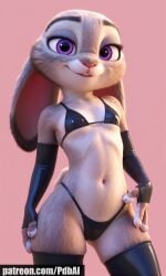 1girls ai_generated bunny_girl cameltoe gloves judy_hopps latex micro_bikini pdbai pose shortstack slim tagme thighhighs zootopia