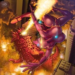 ass breasts female janus_jammy kaiju ultraman_(franchise)