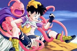 2d boots breast_grab breasts cum defeated defeated_heroine dragon_ball dragon_ball_z fat_buu majin_buu pussy pussy_juice rape shaved_pussy shonen_jump short_black_hair shounen_jump shueisha spandex spread_legs straight_hair tentacle tentacle_rape vaginal_penetration videl videl_(short_hair) weekly_shonen_jump weekly_shounen_jump zone zzzz