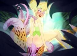 1girls anal anal_penetration anal_sex ass bimbo blonde_hair blue_eyes blush breasts clenched_teeth clothing dat_ass disney disney_fairies eyeshadow fairy fairy_wings female issue_69 lipstick long_hair makeup nipples penetration peter_pan_(disney) red_lips small_breasts tentacle thick_lips tinker_bell wide_hips