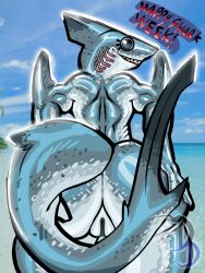 1girls alternate_version_available anthro ass ass_bigger_than_head behind_view big_ass big_butt big_eyes bubble_butt curvaceous curvy curvy_figure darkdoom english_text female female_only fish gills huge_ass long_tail looking_at_viewer looking_back looking_back_at_viewer nude ocean ocean_background pussy shark shark_week sharp_teeth slim_waist solo solo_female tail text thick_thighs thresher_shark voluptuous voluptuous_female wide_hips