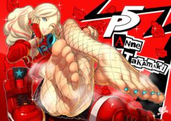 amaaay_zing ann_takamaki between_toes blonde_hair blue_eyes blue_nail_polish blue_nails blue_toenail_polish blue_toenails feet fishnet fishnets foot_fetish foot_focus headphones headphones_around_neck legwear nail_polish painted_nails painted_toenails persona persona_5 persona_5:_dancing_star_night red_shoes smelly_feet sneakers soles steam sweat sweatdrop sweaty_feet toenail_polish toes