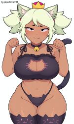 1girls ai_generated brawl_stars breasts cat_ears looking_at_viewer mandy_(brawl_stars) solo