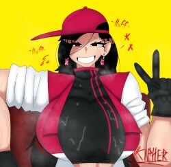 ass big_ass big_breasts big_butt big_thighs breasts cipherpablo curvy curvy_figure female heavy_breathing large_ass large_breasts source_request sweating synthesizer_v thick_thighs thighs vimalion_pro voluptuous yi_xi_(synthesizer_v)