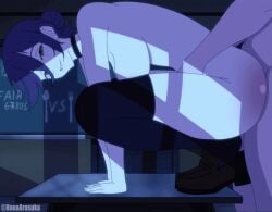 1boy 1girls 2d animated anonymous_male ass big_breasts black_hair breasts chainsaw_man choker classroom doggy_style faceless_male female hanaarasuka light-skinned_female light-skinned_male light_skin looking_at_viewer male musi_cassie nude nude_female reze_(chainsaw_man) sex sex_from_behind tagme thighhighs thighs vaginal_penetration vaginal_sex wet