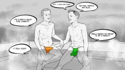 balls bisexuality dragon_age dragon_age_the_veilguard emmrich_volkarin erection erection_under_clothing faggot hot_tub male masculine mature_male mature_men older_male older_men real_person vincent_price yappacadaver