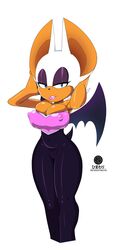 1girls anthro bat_ears breasts cleavage female female_only furry himawari rouge_the_bat sega solo sonic_(series)