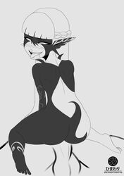 1boy alternate_hairstyle ass female himawari imp_midna midna monochrome nude sex the_legend_of_zelda twilight_princess