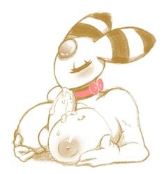 1boy 1girls 4_fingers ampharos animal_genitalia animal_penis anthro areolae big_breasts big_ears blush breasts canine canine_penis choker closed_eyes cum cum_in_mouth cum_inside cum_on_breasts disembodied_penis duo erection eyelashes faceless_male fellatio female furry hand_on_breast holding huge_breasts interspecies inverted_nipples knot large_penis male male_pov mammal nintendo nipples nude oral paizuri partially_colored penis pokémon_(species) pokemon pokemon_(species) pokemon_gsc pov ribbon ribbons sheep simple_background sketch solo_focus source_request straight sugarbandit testicles topless video_games white_background