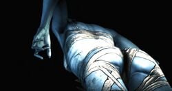 3d 3d_model amputee animated bandages dat_ass dead_by_daylight dismemberment female ghost_girl gif glowing_eyes jssfmcontent model sarashi scarred scars the_spirit_(dead_by_daylight) undead white_eyes