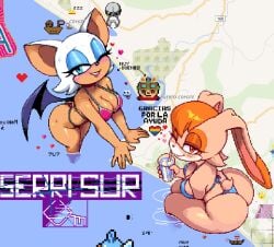 rouge the bat from sega by zh7even