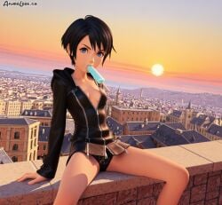 1girls ai_generated anime_leek disney kingdom_hearts xion