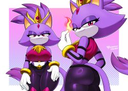 blaze the cat from sonic (series) by byghosteduard