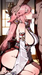 yae miko from genshin impact by hungryevok