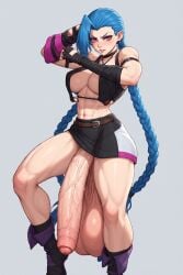1futa abs ai_generated arcane balls balls_bigger_than_head big_balls big_breasts boxing_stance fit_futa forearm_cock foreskin futa_only futanari huge_balls huge_cock intersex jinx_(arcane) jinx_(league_of_legends) joeletruand league_of_legends light-skinned_futa long_legs long_penis low_hanging_balls martial_artist martial_arts massive_balls muscular muscular_futa oversized_balls penis sagging_balls saggy_balls solo uncircumcised uncircumcised_penis uncut uncut_cock uncut_futa uncut_penis veins veiny_penis