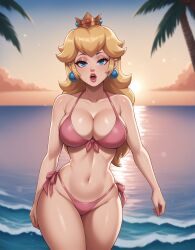 princess peach from mario (series) by her brother drives a subaru