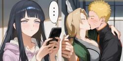 ... 1boy 2girls age_difference ai_generated big_breasts blonde_hair blue_hair blush boruto:_naruto_next_generations breasts brown_eyes calling cellphone cheating cheating_husband closed_eyes completely_naked completely_nude cuckquean cuddling english_text eyeless_male female fucked_silly holding_hands holding_object howsir husband_and_wife hyuuga_hinata ignored_phonecall ignoring implied_sex interlocked_fingers jealous jealous_female jealousy kabedon kissing male mature_female milf nail_polish naruto naruto:_the_last naruto_(series) naruto_shippuden netorare ntr nude nude_female nude_male older_female platinum_blonde_hair sex short_hair speech_bubble spiky_hair talking_on_phone text tsunade uzumaki_hinata uzumaki_naruto white_eyes younger_male