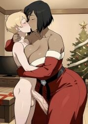 1boy 1girls age_difference ai_generated avatar_legends avatar_the_last_airbender ayyaai big_ass big_balls big_breasts big_penis bigger_female blonde-haired_male blonde_hair blush bob_cut boy boyfriend-girlfriend bubble_ass bubble_butt busty busty_female child_bearing_hips chocolate_and_vanilla christmas christmas_clothing christmas_outfit christmas_tree cleavage clothed_female_nude_male dark-skinned_female dark_hair dark_skin deep_cleavage fat_ass femboy french_kiss french_kissing hug huge_ass huge_breasts huge_butt huge_cock hung hung_femboy imminent_sex interracial kissing korra large_ass large_breasts large_penis larger_female lesbian_with_male light-skinned_male light_skin older_female older_female_and_younger_male petite petite_body petite_male short-haired_female short_hair size_difference smaller_male the_legend_of_korra thick thick_ass thick_hips thick_penis thick_thighs tongue_kiss veiny_penis voluptuous voluptuous_body voluptuous_female wide_hips young younger_male