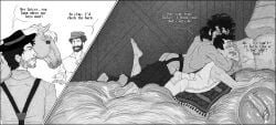 2boys 4boys ass assless_chaps barn belt best_friends big_penis black_and_white blanket_covering_hay butt_flap chaps cowboy cowboy_hat cowboy_outfit dad deep_penetration deep_penetration_hold dicked_down digital_drawing_(artwork) digital_media_(artwork) english english_text exploring exploring_sexuality father father_(lore) fingers_in_mouth friends hiding hiding_sex historical_dress historical_porn history holding_head hushing like_father_like_son male male/male male_focus male_only male_penetrated male_penetrating male_penetrating_male mr_shrink older_male original original_character original_characters penis secret secret_sex sexual_exploration small_dom_big_sub son son_(lore) stealth_sex unable_to_resist unable_to_stop uncensored uncircumcised uncircumcised_penis uncut undressed vocal_sex younger_male