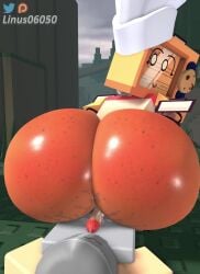 1boy 1boy1girl 1girls 3d animated anus ass ass_focus ass_freckles back_view badware_(die_of_death) big_ass big_butt big_thighs block_(die_of_death) bodily_fluids bouncing_ass bouncing_on_penis chef_hat civilian_(die_of_death) cookie cookieware_(die_of_death) detailed_background die_of_death_(roblox) female forest freckles_on_ass huge_ass huge_thighs humping laying_on_back linus06050 looking_at_viewer looking_back lying lying_on_back male orange_body outdoor outdoors penis precum precum_string reverse_cowgirl_position roblox roblox_game robloxian robot robot_girl screen_face self_upload shiny_ass shiny_skin size_difference small_dom_big_sub smile smiling_at_viewer sound sweat sweaty_ass thighs tv_head vagina vaginal_fluids vertical_video video viewed_from_behind