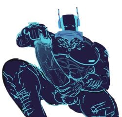 bara blush_lines gay grabbing grabbing_own_penis grabbing_penis hairy hairy_male hyperlaser_(phighting) male male_only nohomoexpress phighting roblox roblox_game robloxian solo solo_focus solo_male thick_penis white_background