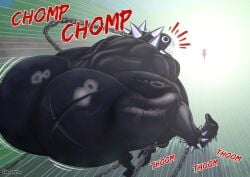 1girls 2d ass ass_focus big_ass breasts chain_chomp chains chaosmelon gigi_(thecoatl034) huge_ass huge_breasts huge_thighs hyper hyper_ass hyper_breasts hyper_butt hyper_thighs mario mario_(series) monster monster_girl muscular_back muscular_female nintendo nipple_piercing running tagme