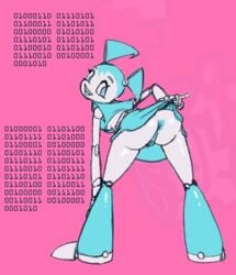 animated ass binary clitoris clothing female jenny_wakeman looking_back loop machine my_life_as_a_teenage_robot pussy robot skirt smooth_skin text xj-9