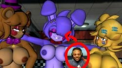 3d 3girls bear blue_nipples bonfie bonfie_(cally3d) bonfie_(cryptia) bonfie_(cryptiacurves) bonfie_(zanicart) bonnie_(fnaf) bowtie breasts brown_nipples buckteeth bunny chica_(fnaf) chicken chiku chiku_(cryptia) chiku_(cryptiacurves) chiku_(zanicart) eyes_closed eyeshadow fazclaire's fazclaire's_nightclub female female_only fexa fexa_(cally3d) fexa_(cryptia) fexa_(cryptiacurves) fexa_(zanicart) five_nights_at_freddy's five_nights_at_freddy's_6 fnaf fnia foxy_(fnaf) freddy_(fnaf) freddy_fazbear's_pizzeria_simulator fredina fredina's_nightclub fredina_(cally3d) frenni frenni_(cryptia) frenni_(cryptiacurves) frenni_fazclaire funny half-closed_eyes hilarious ishowspeed meme meme_reference my_mom_is_kinda_homeless navel nightclub nsfw nsfw_version orange_nipples pizzeria purple_bowtie purple_top_hat red_bowtie rockstar_bonnie rockstar_chica rockstar_freddy shitpost smile snout
