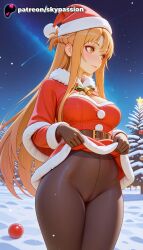 asuna (sao) from christmas by skypassion