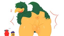 ... anthro anus ass avian backsack balls beak being_watched bent_over big_ass blush chest_tuft closed_eyes don't_hug_me_i'm_scared duck_guy_(dhmis) excited feathers femboy fluffy fluffy_tail green_body green_feathers happy head_tuft holding_ass humanoid imminent_facesitting male male_only of_character perineum presenting presenting_hindquarters puffy_anus raised_tail red_guy_(dhmis) sagging_balls scrotum smile spread_ass sweat tailfeathers thick_thighs voluptuous yellow_guy_(dhmis) yellow_skin zonkpunch