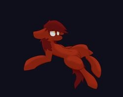 2014 a_questionable_pony_blog equine friendship_is_magic fur hair horse lying mammal my_little_pony navel pony pussy red_fur red_hair ruby_(aquest) simple_background smile solo yellow_eyes