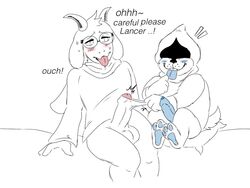 animal_genitalia animal_penis canine canine_penis caprine cock_and_ball_torture deltarune foreskin_play foreskin_torture goat jaycob_(artist) lancer_(deltarune) male mammal penis ralsei uncut yaoi