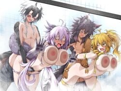 2boys 2boys2girls 2girls 2girls2boys against_glass against_surface against_wall big_breasts black_hair blonde_hair blush breasts breasts_against_glass breasts_out commissioner_upload doggy_style dominant_male dragon_boy dragon_girl dragon_humanoid female female_penetrated femsub foursome from_behind g_(genesis1556) group group_sex horn horned_humanoid looking_pleasured male male_penetrating male_penetrating_female male_swimwear maledom parallel_sex prison_guard_position purple_hair pussy red_eyes scales shower shower_sex skeb_commission submissive_female swimming_trunks swimming_trunks_down swimsuit swimwear tail tail_wrapped_around_body topless topless_male vagina vaginal_penetration vaginal_sex white_hair wolf_ears x-ray yellow_eyes younger_male