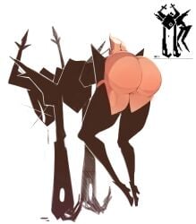 1girls 2026 2d 2d_(artwork) anthro antlers armor ass ass_focus ass_out back_view bare_ass bare_butt big_ass big_butt booty brown_body color colored deer deer_girl deltarune dess_holiday digital_drawing_(artwork) digital_media_(artwork) exposed_ass female female_focus female_only furry furry_female furry_only rabiosin rear_view reference_image roaring_knight simple_background solo solo_female solo_focus tail undertale_(series)