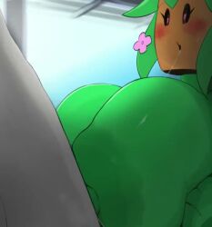 animated big_breasts blaster_master breast_play breasts elemental_creature elemental_humanoid female flora_fauna for_a_head genitals grey_body huge_breasts human_on_plantie humanoid kanna_(blaster_master) loop male mdthetest nipples no_sound object_head paizuri penis plant plant_humanoid plantie sex tagme video