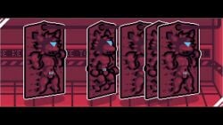 5boys animated animated_gif changed_(video_game) encasement furry furry_only game_over gif latex male male_only multiple_boys null_bulge sensory_deprivation struggling text trapped vacuum_bed
