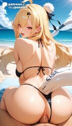 1boy 1girls 2026 ai_assisted ai_generated anime ass beach big_ass bikini black_bikini booty cissia_(zenless_zone_zero) cloud cock dick hetero hi_res high_quality high_resolution highres long_hair love_making outdoors patreon patreon_username penetration penis sex sex_from_behind sexual_intercourse shore sky skypassion stable_diffusion swimsuit water watermark zenless_zone_zero