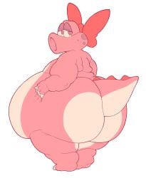 1girls anthro ass birdo chubby female mario_(series) nude scalie scallywagbooty tagme