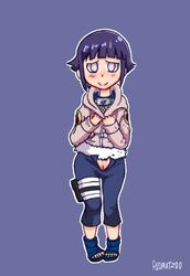 1girls clothing female female_only fully_clothed hyuuga_hinata jacket naruto naruto_(classic) purple_eyes purple_hair pussy redmatzoo short_hair solo solo_focus unzipped unzipped_pants vagina