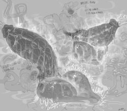 absurd_res anthro ball_tuft begging big_butt big_penis blush bodily_fluids butt churning_balls claws clothing cum dialogue excessive_cum excessive_genital_fluids fallout fumes genital_fluids genitals hi_res huge_penis hyper hyper_cum hyper_genitalia hyper_penis male master/pet microsoft monochrome musk nathyness night_stalker_(fallout) onomatopoeia paws penis profanity pubes shirt signature smelly solo sound_effects stray_pubes sweat sweaty_genitalia tail tank_top text thick_thighs tongue tongue_out topwear tuft vein veiny_penis