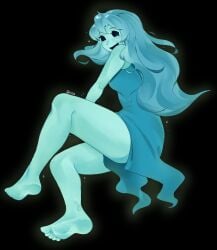 2025 blue_hair cea_(artist) edit ethereal feet ghost ghost_girl spooky's_house_of_jump_scares spooky's_jump_scare_mansion spooky_(shojs)