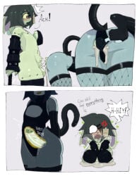 all_fours ambiguous_gender ambiguous_penetrated anal anal_penetration android anthro armwear bodily_fluids clothing cum cum_in_ass cum_inside detachable detachable_penis domestic_cat duo felid feline felis femboy genital_fluids green_bun_(character) kneeling lagomorph legwear leotard leporid machine male male/ambiguous male_penetrating male_penetrating_ambiguous mammal ongongio penetration penile penile_penetration penis_in_ass rabbit roboneco_(character) robot sex shaking side_view standing thick_thighs trembling undead wide_hips