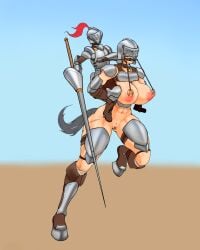 abs armor big_sub bit_gag bondage bottomless bottomless_female bound bound_arms clitoris_piercing collar covered_eyes exposed_breasts exposed_pussy female femsub gag gagged genital_piercing helmet hoof_boots impractical_armor knight knight_armor lance large_breasts leather_collar liem muscular muscular_female muscular_thighs nipple_piercing nipple_pull nipple_rings piercing png ponygirl ponyplay ponytail reins riding riding_on_back scar simple_background slave slavegirl small_dom_big_sub toned_female topless topless_female