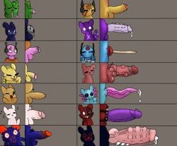 2_penises animal_genitalia animal_penis anthro artificer_(rain_world) balls belly big_penis black_body black_eyes blue_body blush bodily_fluids cetacean_genitalia cetacean_penis chart circumcised clothing cum diphallia diphallism erection eye_scar facial_markings facial_scar female feral five_pebbles_(rain_world) forehead_markings foreskin fully_retracted_foreskin fur genital_fluids genitals gourmand_(rain_world) green_body group head_markings hemipenes hi_res humanoid humanoid_genitalia humanoid_penis hunter_(rain_world) inv_(rain_world) iterator_(rain_world) knot looks_to_the_moon_(rain_world) machine male markings monk mouthless multi_genitalia multi_penis nude open_mouth partially_retracted_foreskin penis penis_chart penis_lineup penis_size_difference pink_body plunger pubes purple_body rain_world red_body retracted_foreskin rivulet_(rain_world) robot robot_humanoid saint_(rain_world) scar seven_red_suns_(rain_world) simple_background slugcat slugpup_(rainworld) smolreapy spearmaster_(rain_world) strapon survivor_(rain_world) tail tapering_penis tongue uncircumcised unretracted_foreskin vein veiny_penis videocult watcher_(rain_world) white_body white_eyes white_fur yellow_body