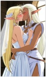 2girls ai_generated deedlit elves girl_on_girl lesbian_couple lesbian_domination lesbian_focus lesbian_kiss lesbian_sex married_couple married_female married_sex pirotess yuri yuri yuri